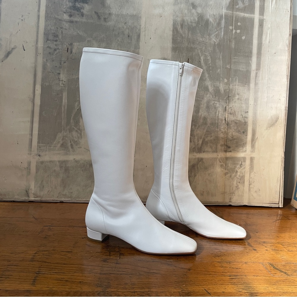 By Far white Edie boots